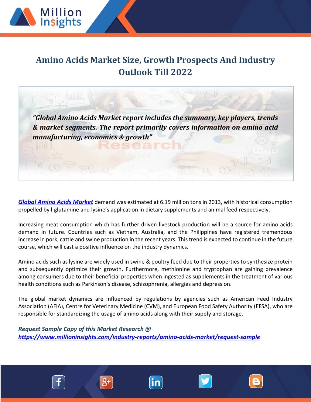 amino acids market size growth prospects