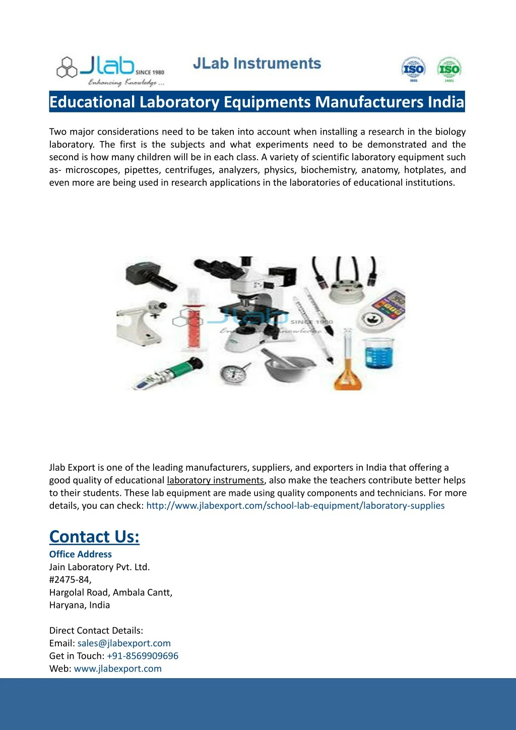 educational laboratory equipments manufacturers