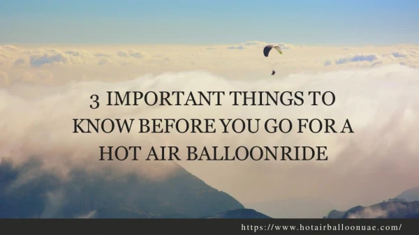 3 Important Things To Know Before You Go For A Hot Air Balloon Ride