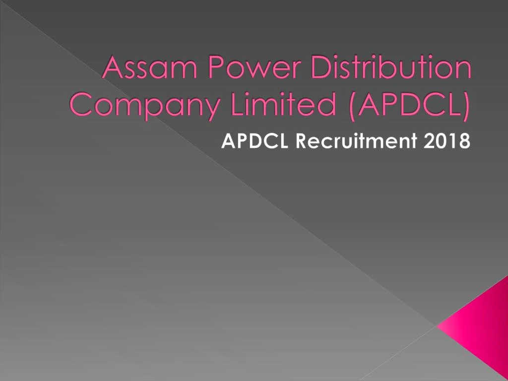 assam power distribution company limited apdcl