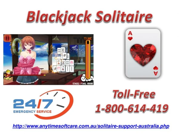 Technical Support To Handle Difficult Issue Of Blackjack Solitaire Game | 1-800-614-419