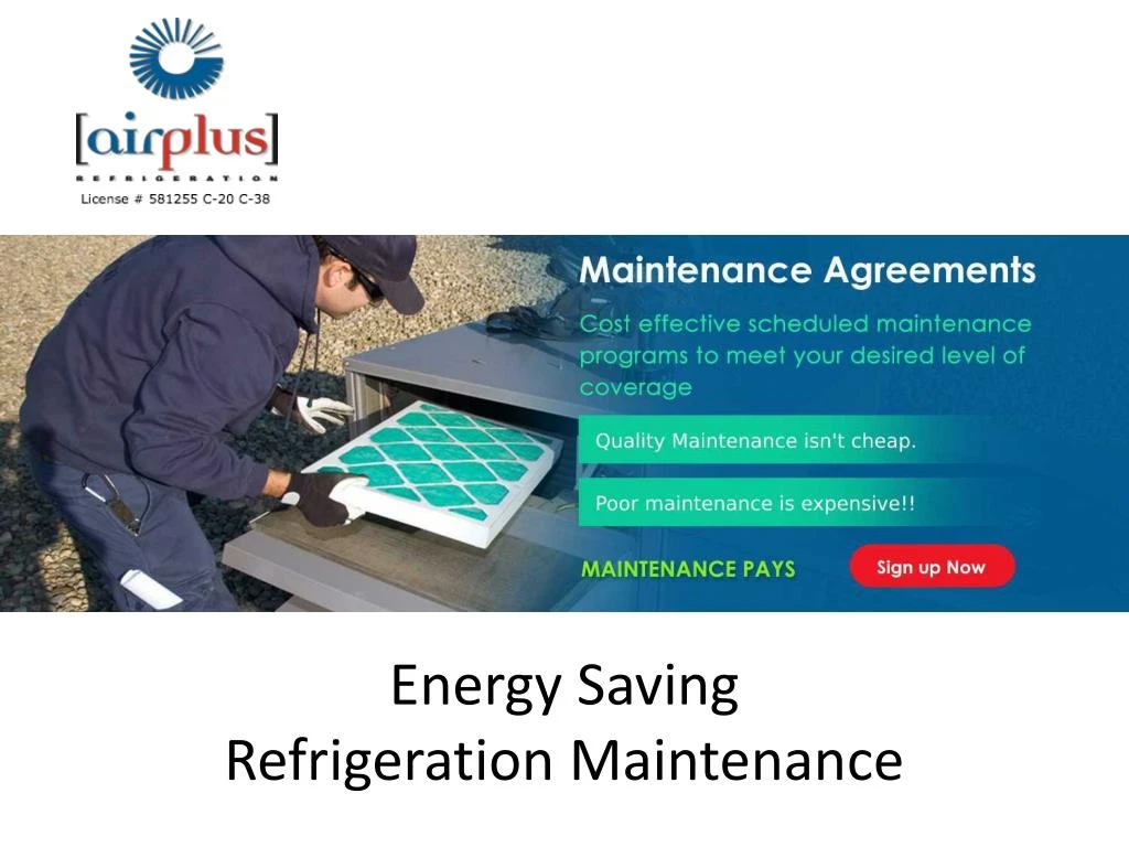 energy saving refrigeration maintenance