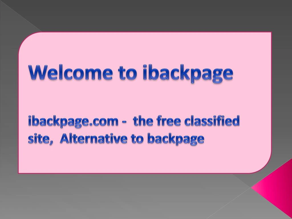 welcome to ibackpage ibackpage com the free