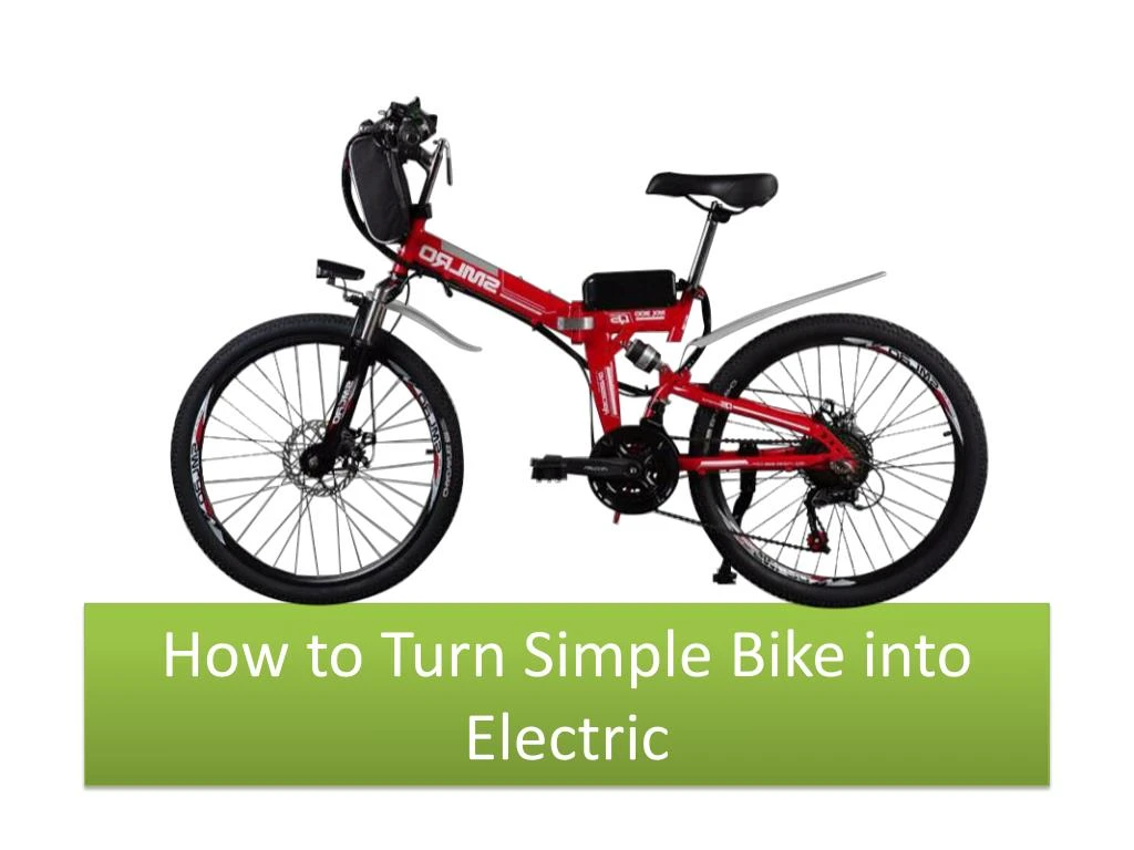 how to turn simple bike into electric