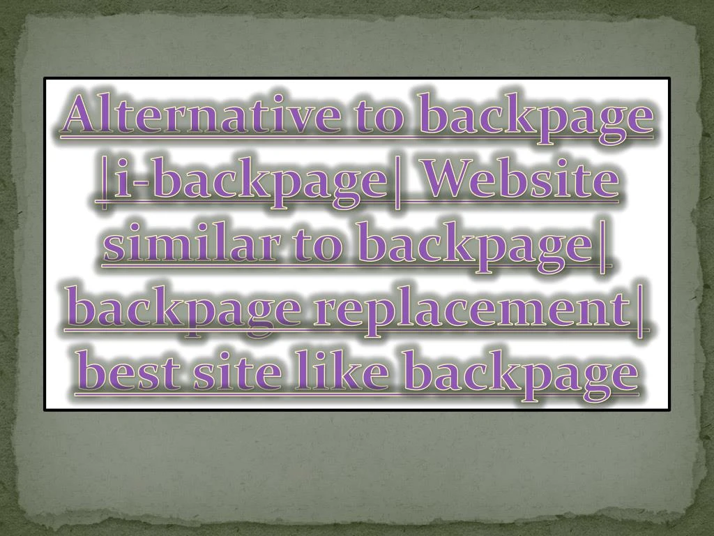 alternative to backpage i backpage website