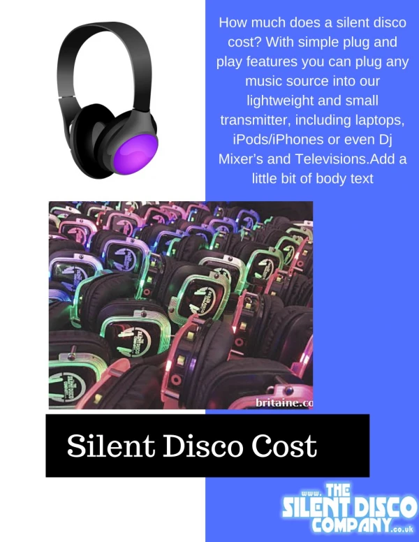 Silent Disco Cost