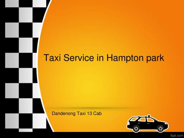 Best Taxi Service in Hampton park