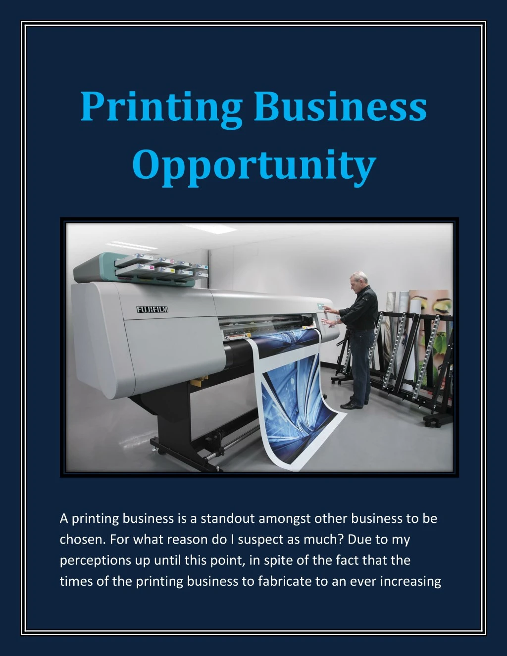printing business opportunity