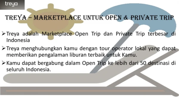 Treya â€“ Marketplace untuk Open & Private Trip
