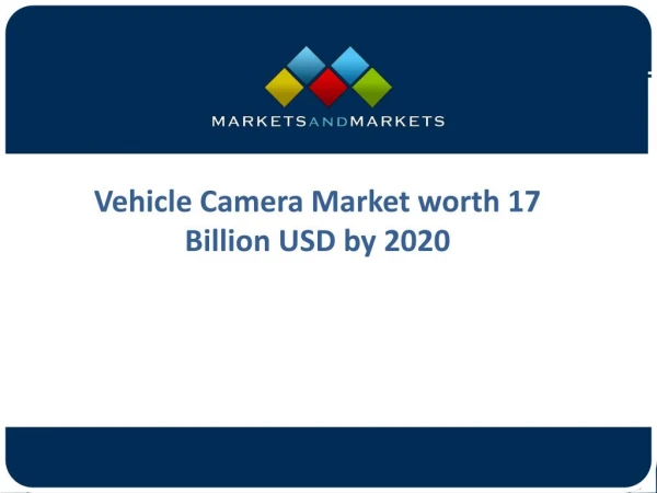 Growing Need for Business Agility is Expected to Drive the Growth of the Vehicle Camera Market