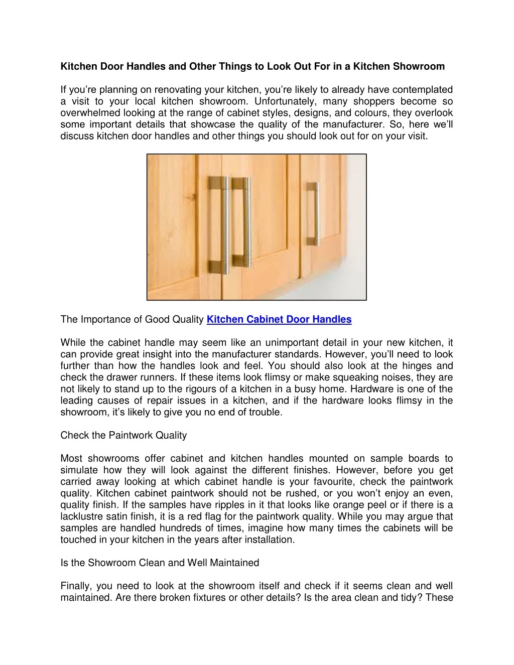 kitchen door handles and other things to look