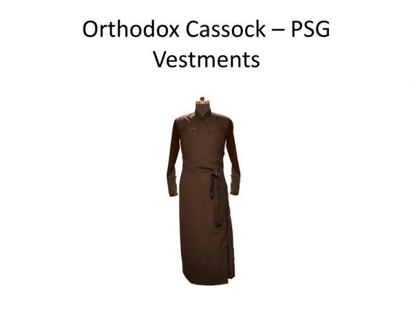 Orthodox Cassock - PSG Vestments