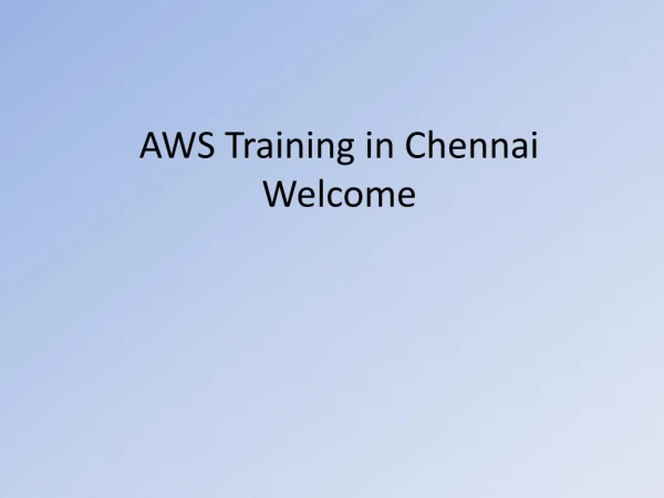 AWS Training in Chennai