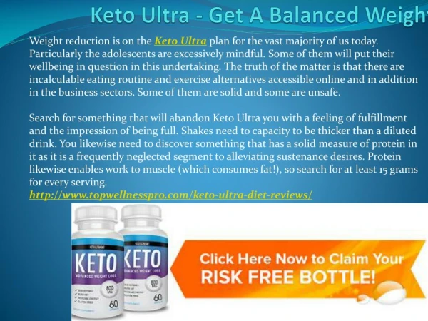Keto Ultra - Fat Burning Is Very Easy