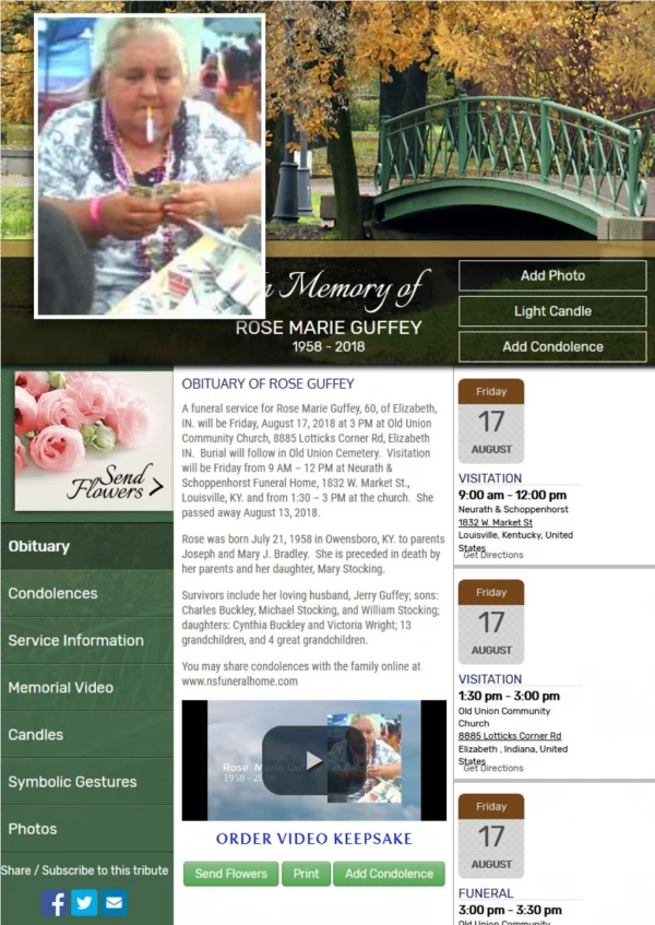 Obituary Of Rose Guffey