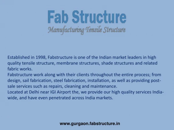 Tensile Structure In Gurgaon