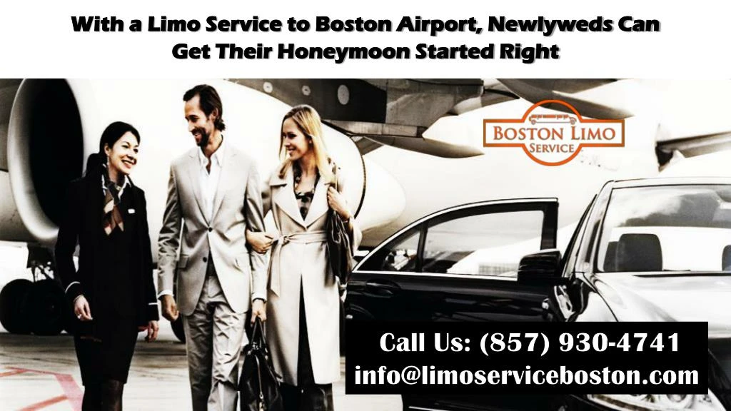 with a limo service to boston airport newlyweds