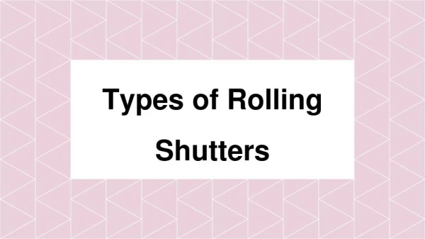 Manufacturers Of Automatic Rolling Shutter in India