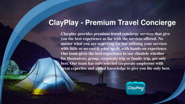 Premium Travel Concierge – Clay Play