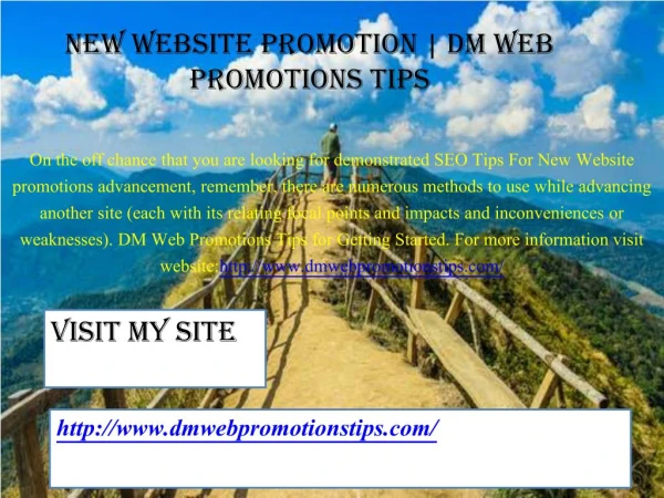 new website promotion dm web promotions tips