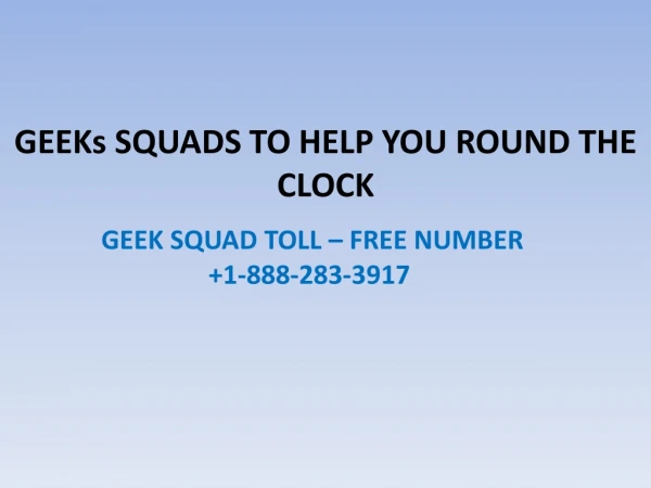 Call Geek Support Number