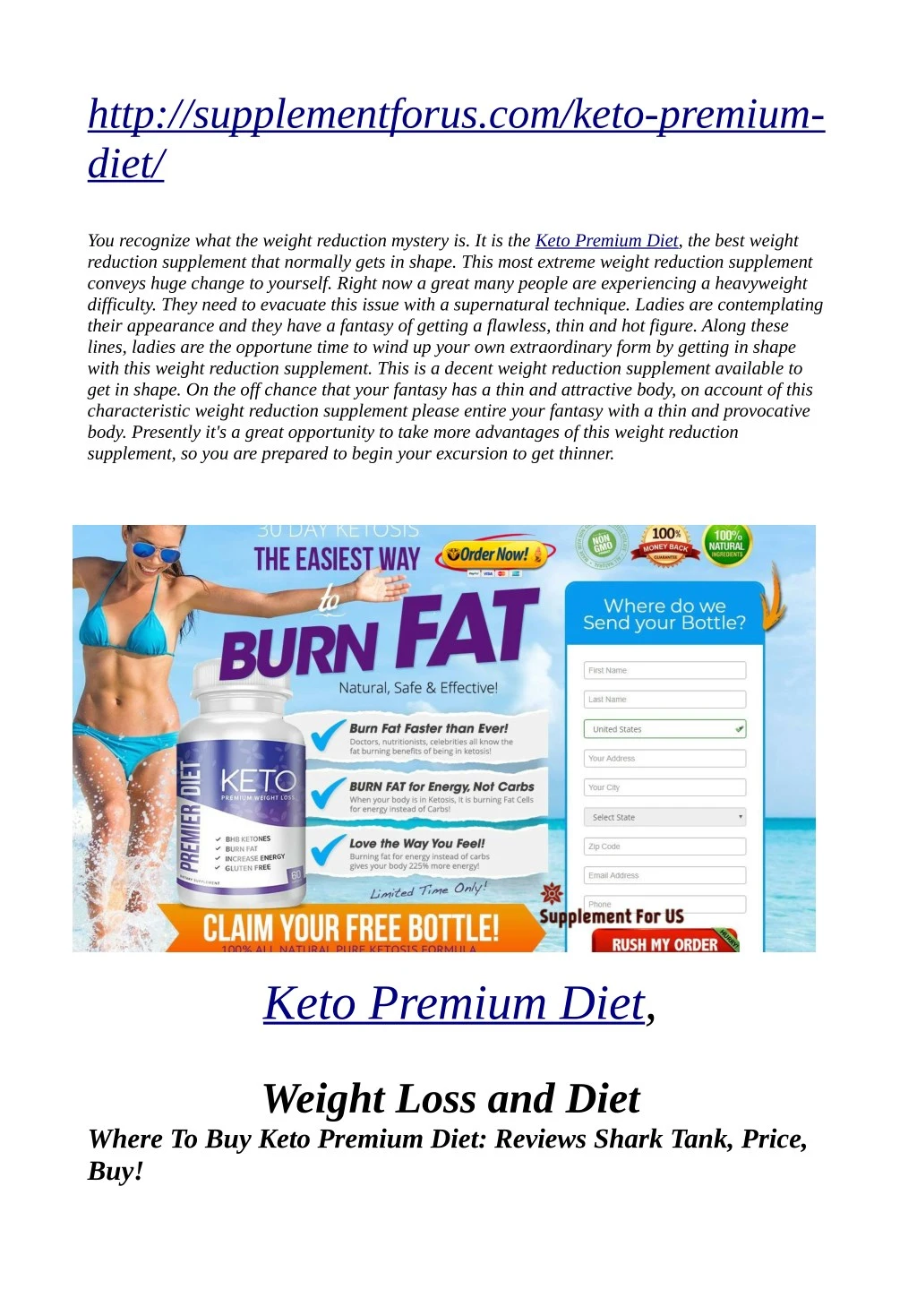 http supplementforus com keto premium diet