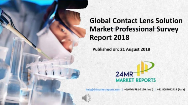 Global Contact Lens Solution Market Professional Survey Report 2018