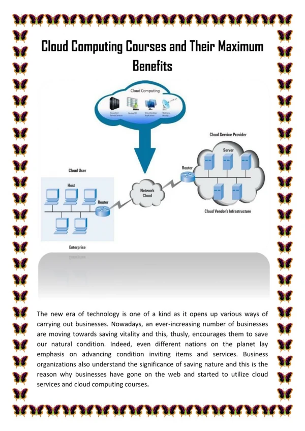 Cloud Computing Courses and Their Maximum Benefits