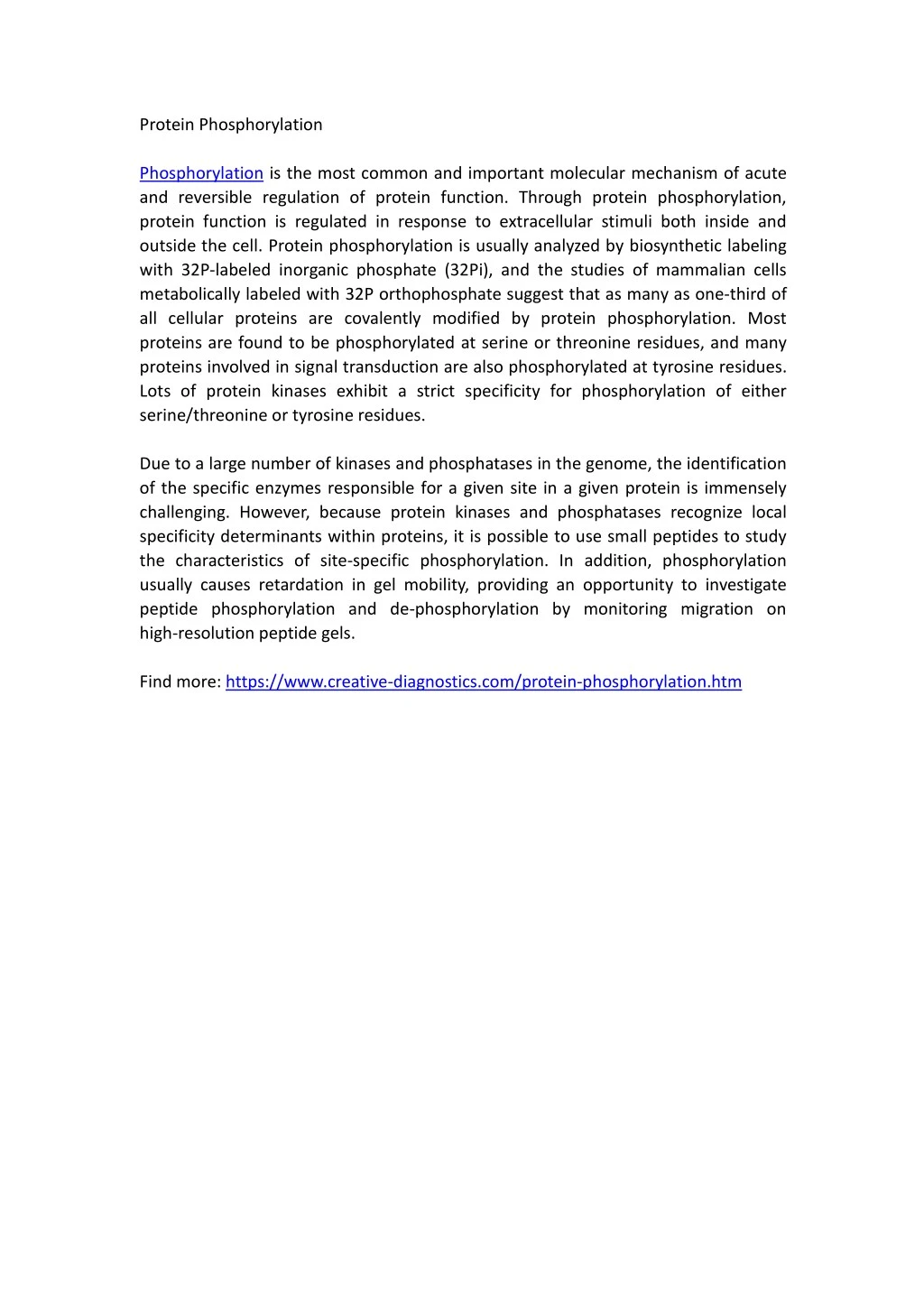 protein phosphorylation