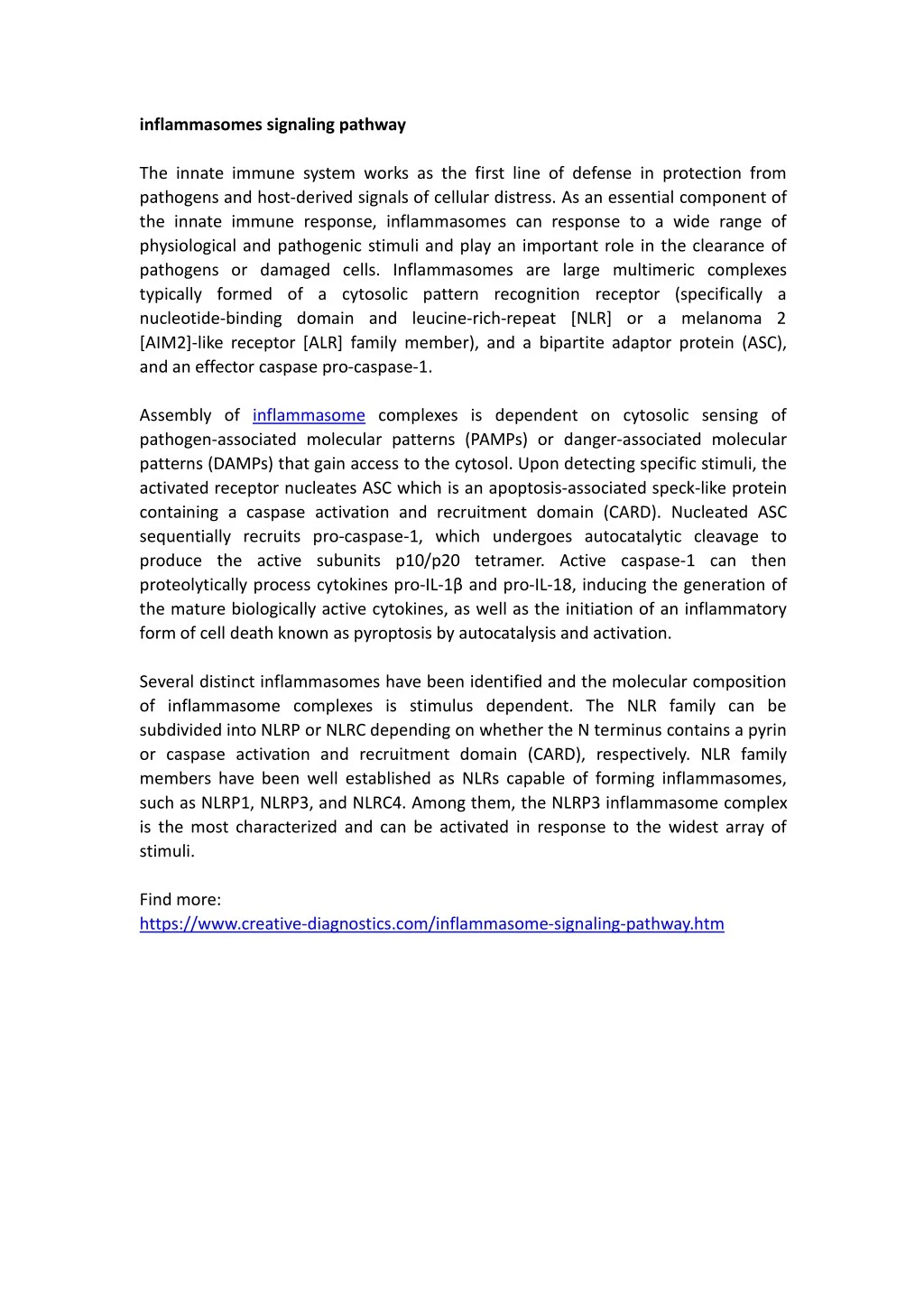 inflammasomes signaling pathway