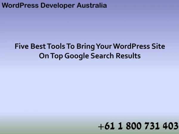 Five Best Tools To Bring Your WordPress Site On Top Google Search Results