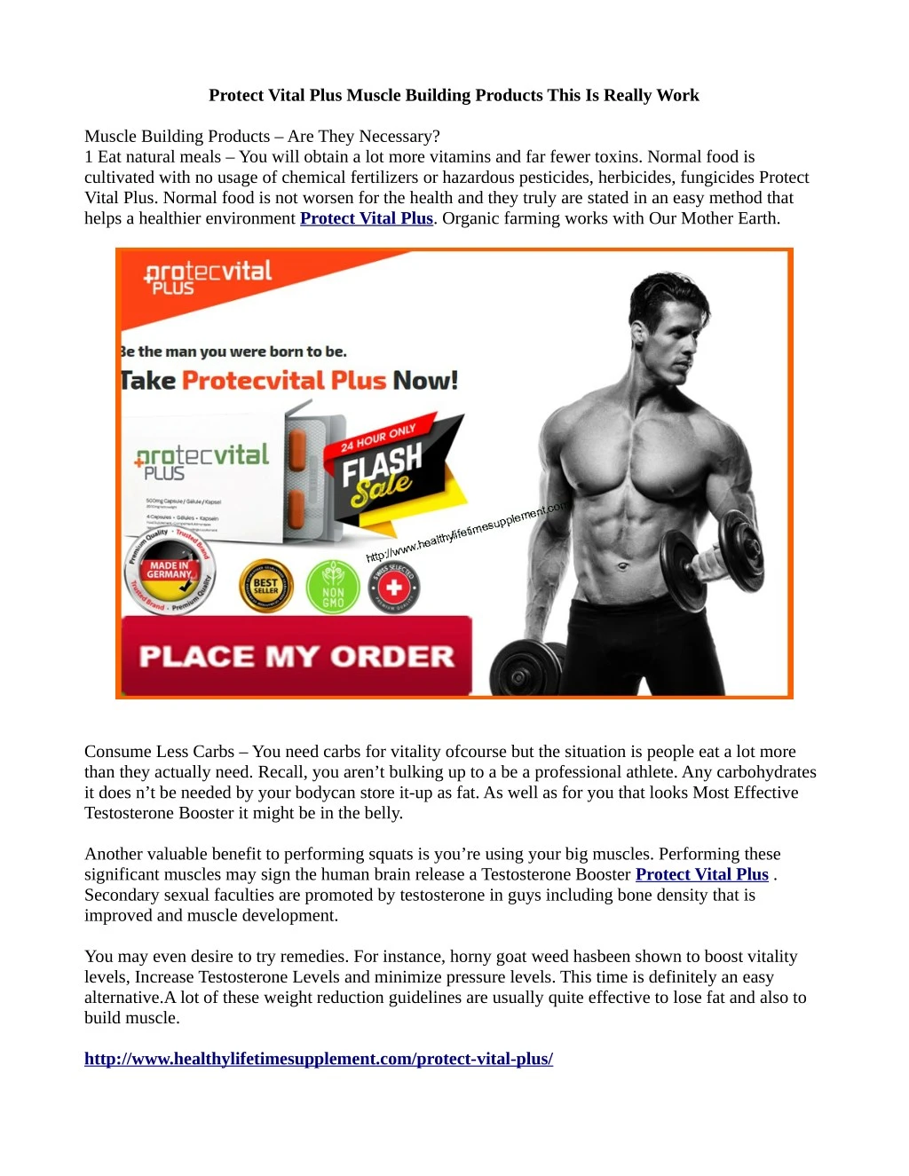 protect vital plus muscle building products this