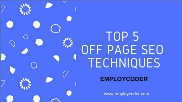TOP 5 OFF PAGE SEO TECHNIQUES