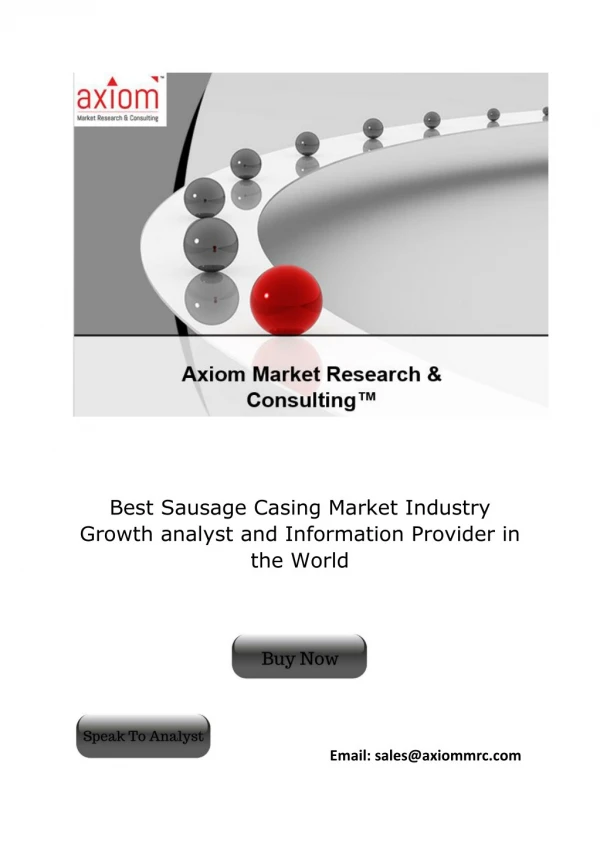 Top Key Player of Sausage Casing Market Trends, Share and Forecast up to 2024.