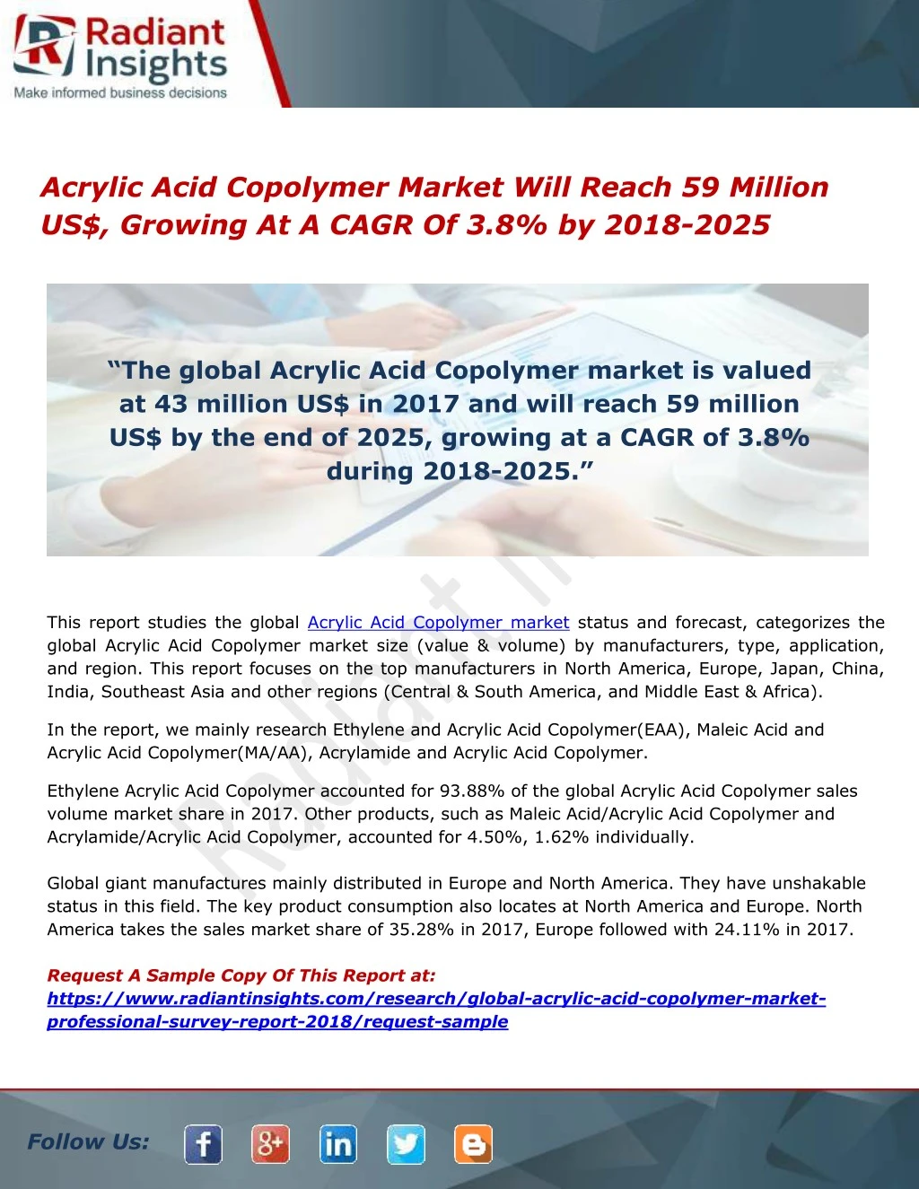 acrylic acid copolymer market will reach