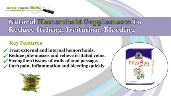 Natural Hemorrhoid Supplements to Reduce Itching, Irritation, Bleeding