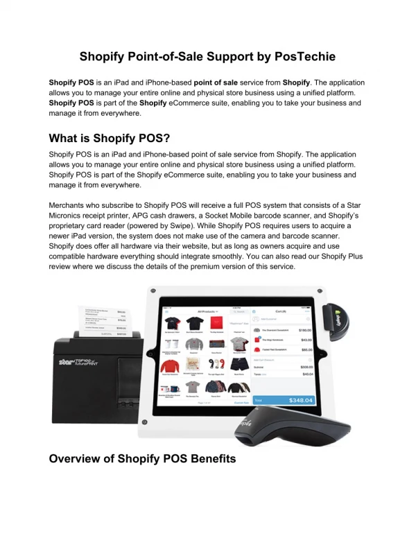 Shopify Point-of-Sale Support by PosTechie 18009350532