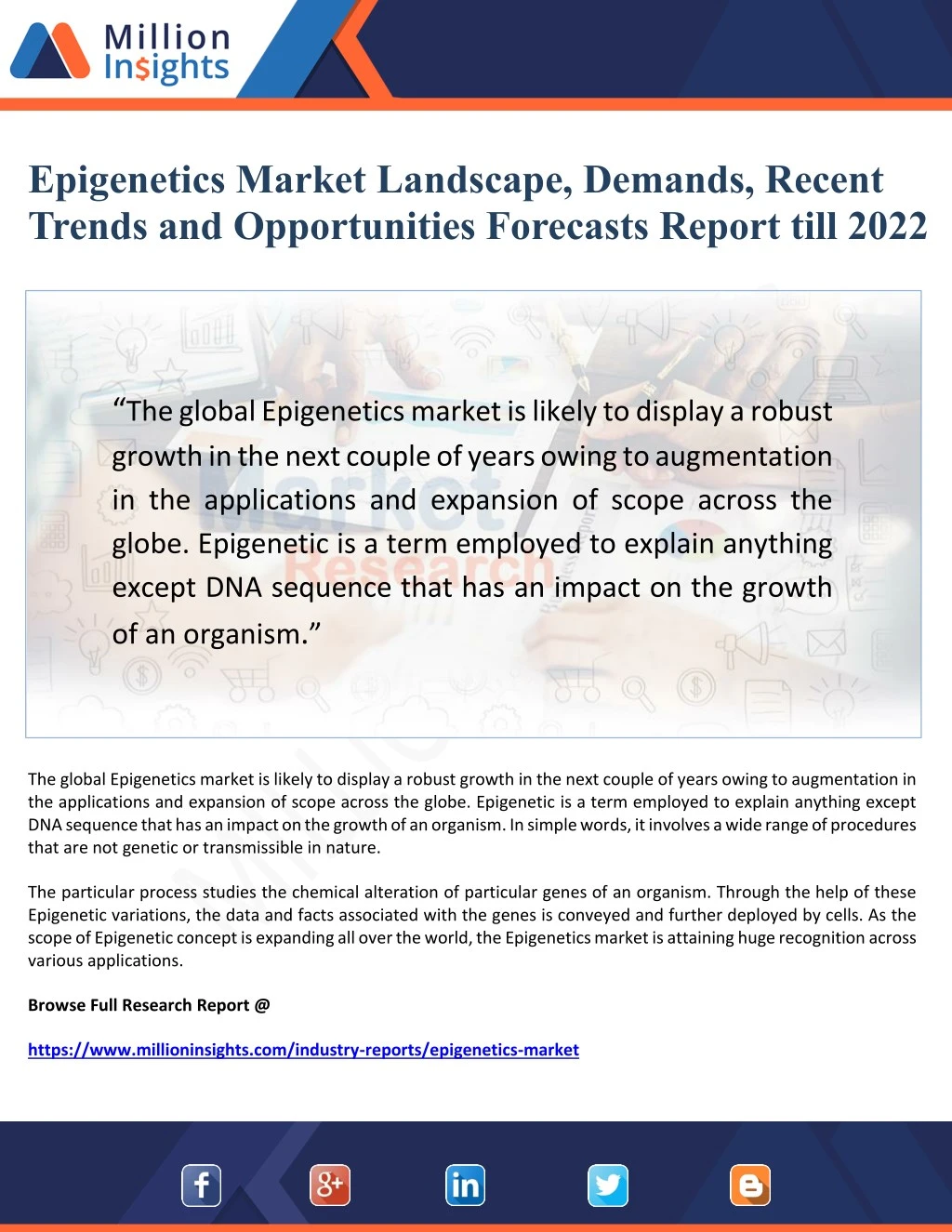 epigenetics market landscape demands recent