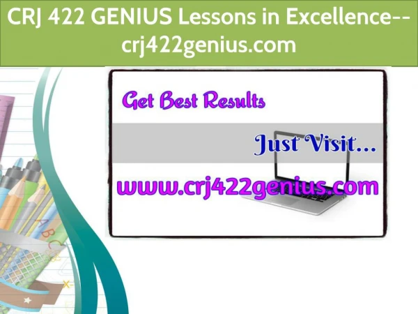 CRJ 422 GENIUS Lessons in Excellence--crj422genius.com