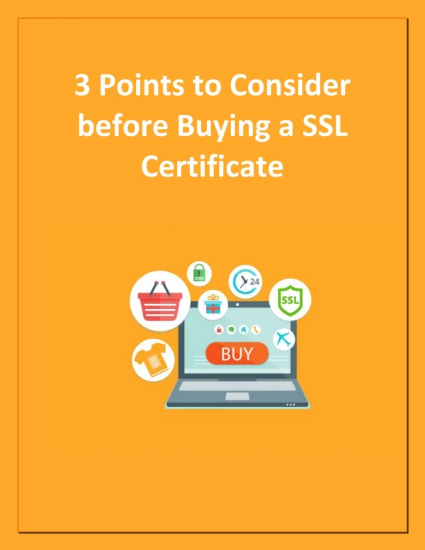 3 Points to Consider before Buying a SSL Certificate