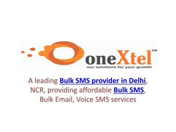 leading bulk sms provider in India