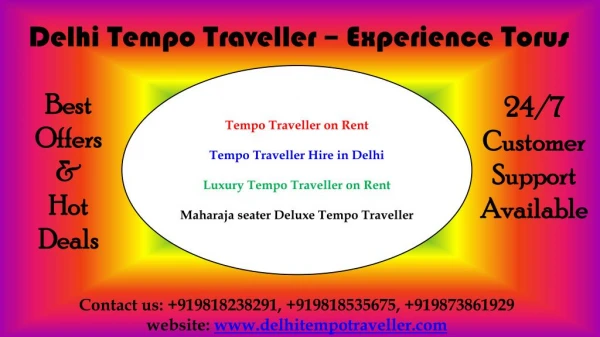 tempo traveller on hire in Delhi