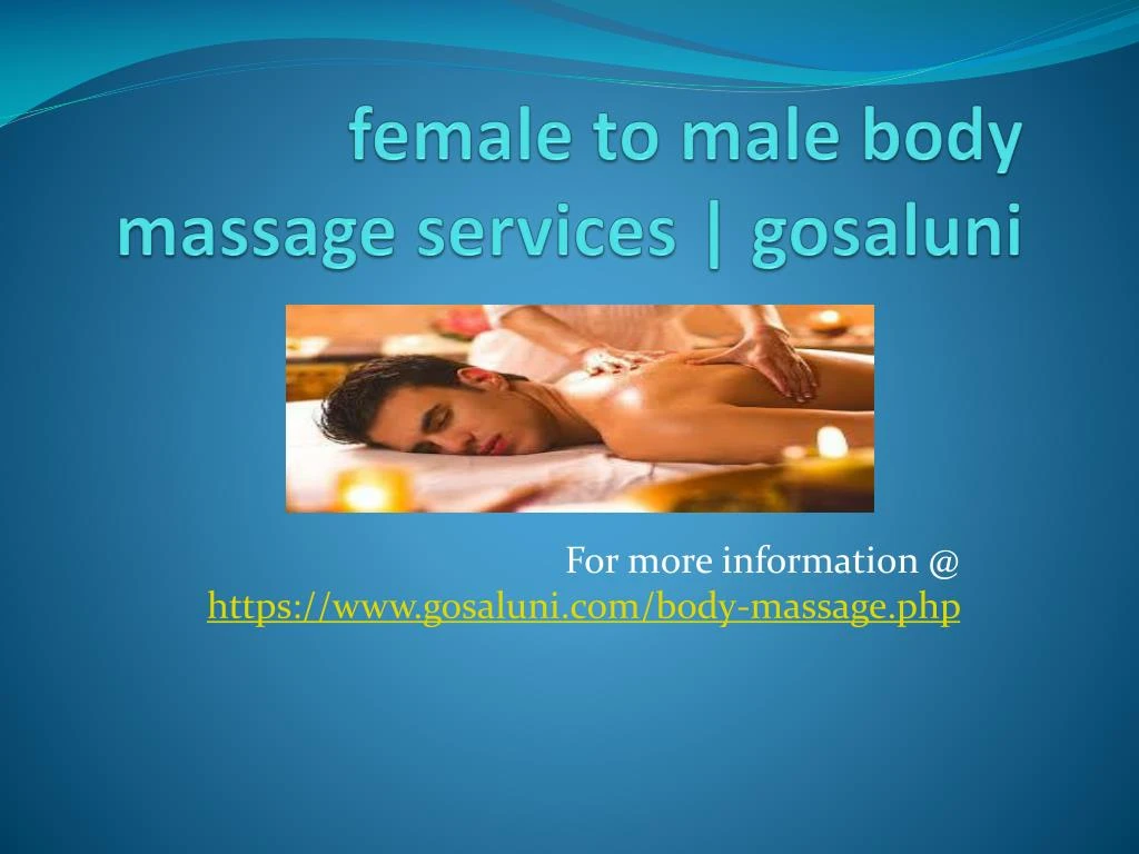 female to male body massage services gosaluni