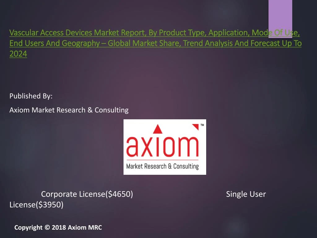 published by axiom market research consulting corporate license 4650 single user license 3950