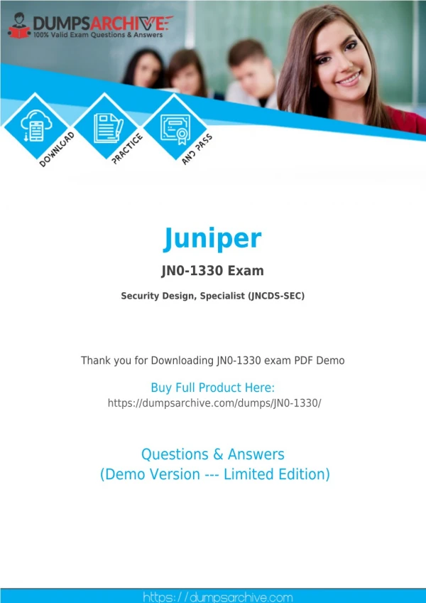 JN0-1330 Dumps PDF - DumpsArchive Provides Actual Juniper JNCDS-SEC JN0-1330 Questions Answers