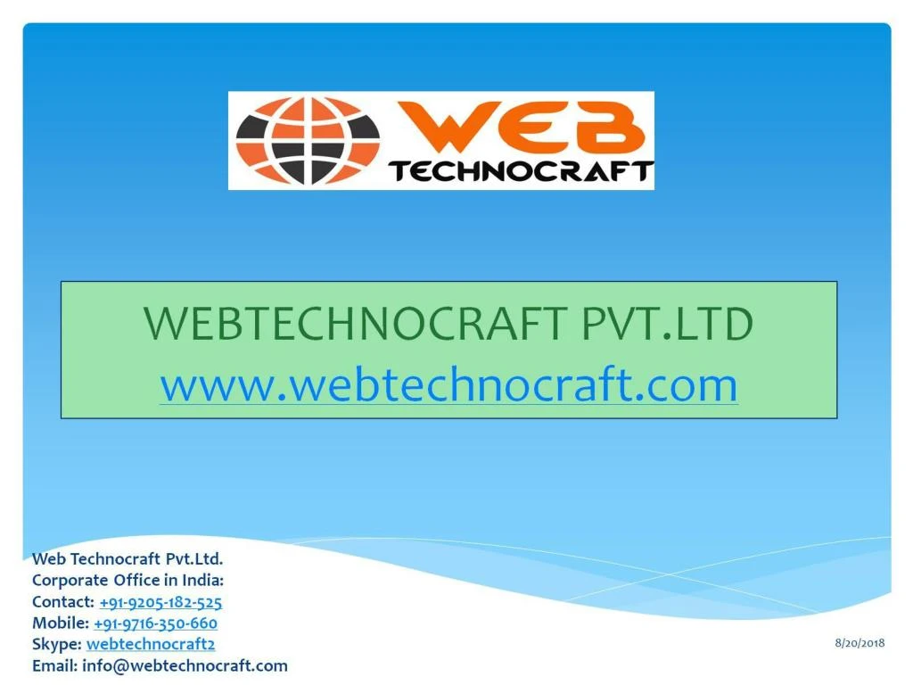 webtechnocraft pvt ltd www webtechnocraft com