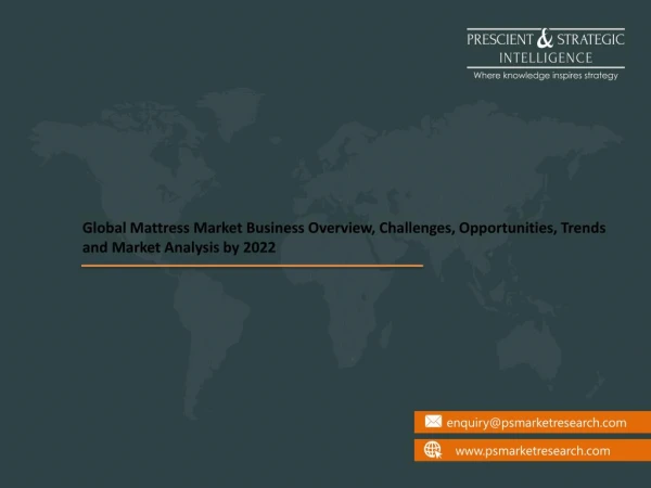 Global Mattress Market Business Overview, Challenges, Opportunities, Trends and Market Analysis by 2
