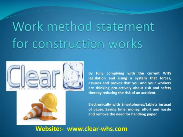work method statement for construction works