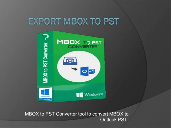 Export MBOX to PST