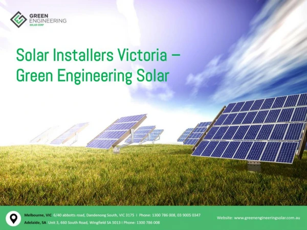 Solar Installers Victoria – Green Engineering Solar